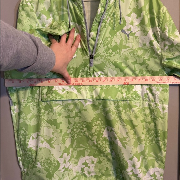 RARE Puma Golf Tournament Lightweight Green & White Floral Jacket - Picture 6 of 14